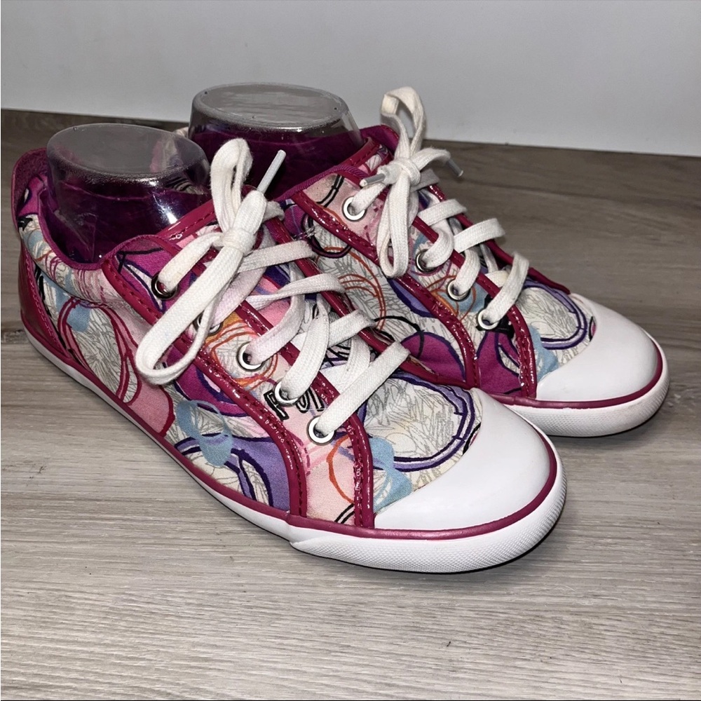 Coach Women's Pink and Purple Sneakers